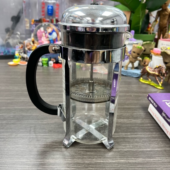 Stainless Steel and Glass French Press Coffee Maker and Coffee Bean Grinder - Picture 4 of 8